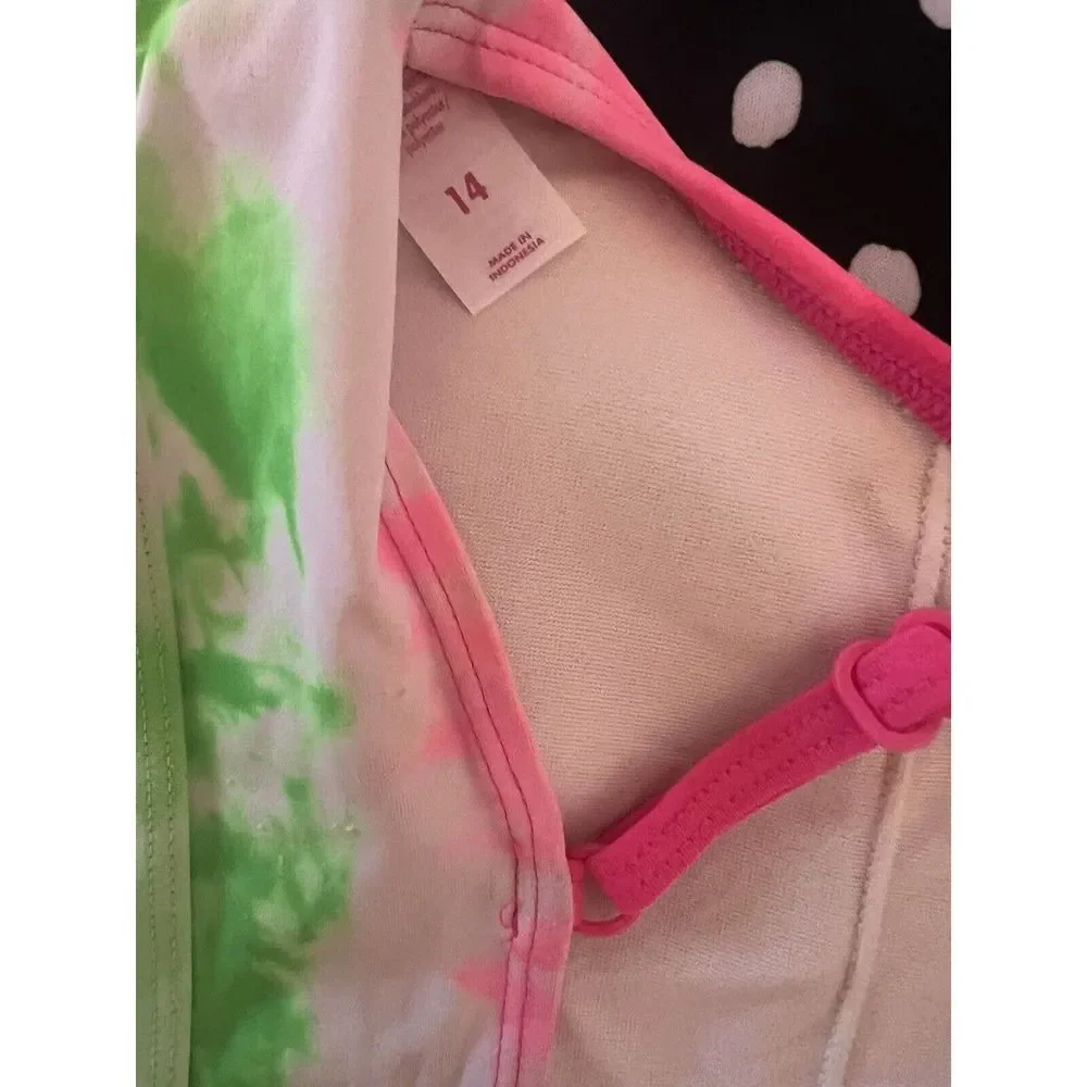 Justice Bikini Bag With 3 Piece Swimsuit Girls Size 12/14 Watermelon Theme